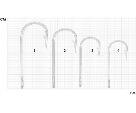 AQUA MARINE - Round Bent Sea Hooks - Ring Head