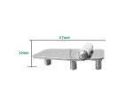 Hinge with Thread Shank M5 - AISI 304