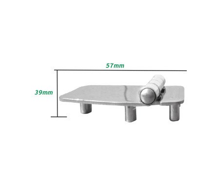 Hinge with Thread Shank M5 - AISI 304