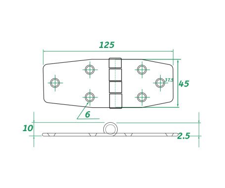 AAA - Stainless Steel Hinge 304