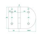 Stainless Steel Heavy Duty Hinge 316