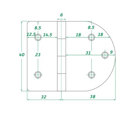Stainless Steel Heavy Duty Hinge 316