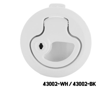 AAA - Lift Handle Flush Latch - White (With Lock & Key)