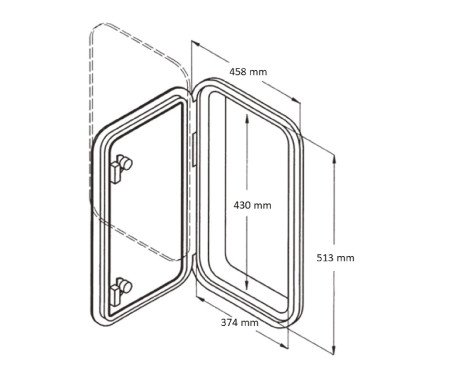 Hatch 180° (513mm x 458mm)