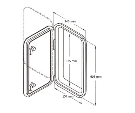 CANSB - Hatch 180° (606mm x 243mm)