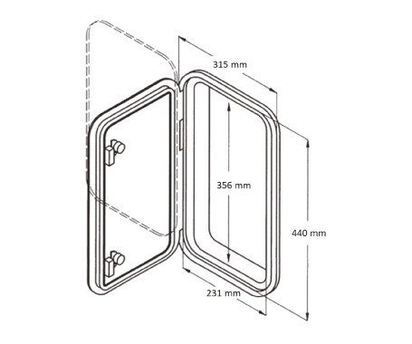 CANSB - Hatch 180° (440mm x 315mm)